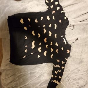 Black sweater with hearts